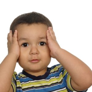 Shocked Expression 2 Years Old Over White