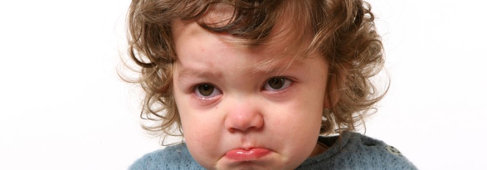 portrait baby cry